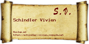 Schindler Vivien névjegykártya